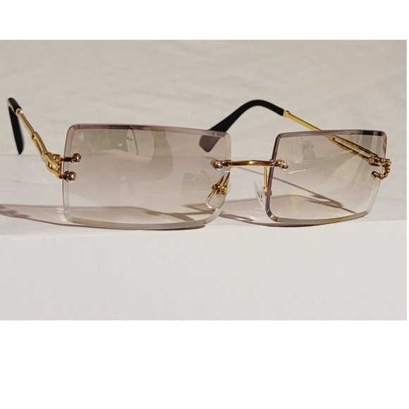Rectangular Rimless ombre sunglasses - Picture 7 of 8